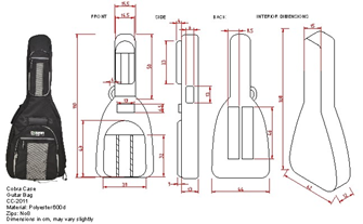 Deluxe Acoustic Guitar Bag by Cobra Ca 